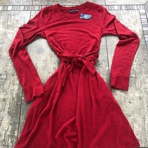 A&F Tie Waist Sweater Dress Size Medium Tall